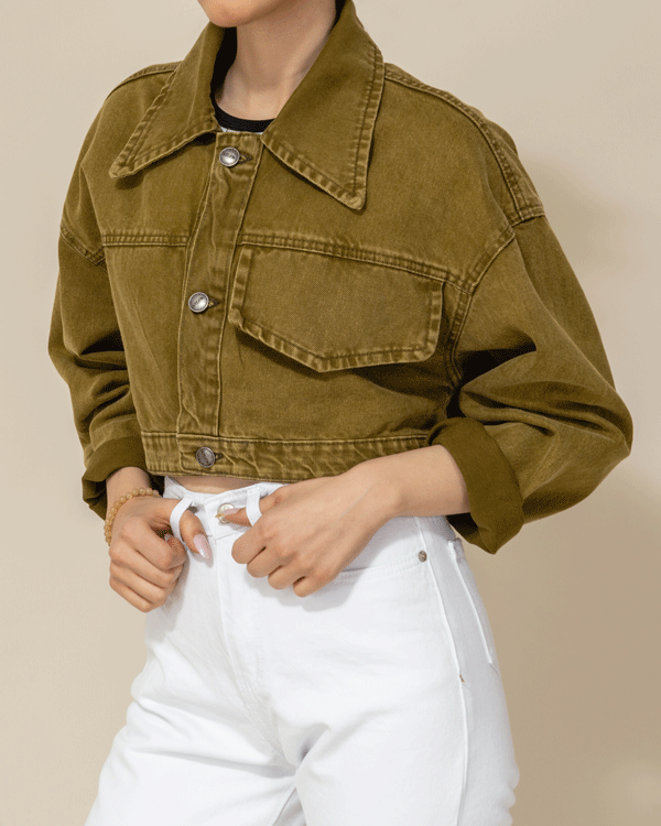 کراپ کت جین رنگی فری سایز (Free Size)