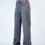 شلوار جین رگولار قد 110 ذغالی کد 132002