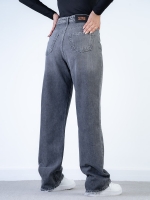 شلوار جین رگولار قد 110 ذغالی کد 132002 - Image 2