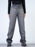 شلوار جین رگولار قد 110 ذغالی کد 132103