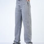 شلوار جین رگولار قد 110 طوسی  کد 132201