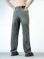 شلوار جین رگولار قد 110 ذغالی کد 132204 - Image 2