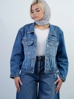 کراپ کت جین کلاسیک کد 14047