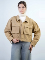 کراپ کت کلاسیک رنگی جیب پاکتی کد 14253