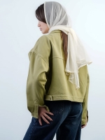 کراپ کت گلدن رنگی جیب پاکتی کد 14257 - Image 2