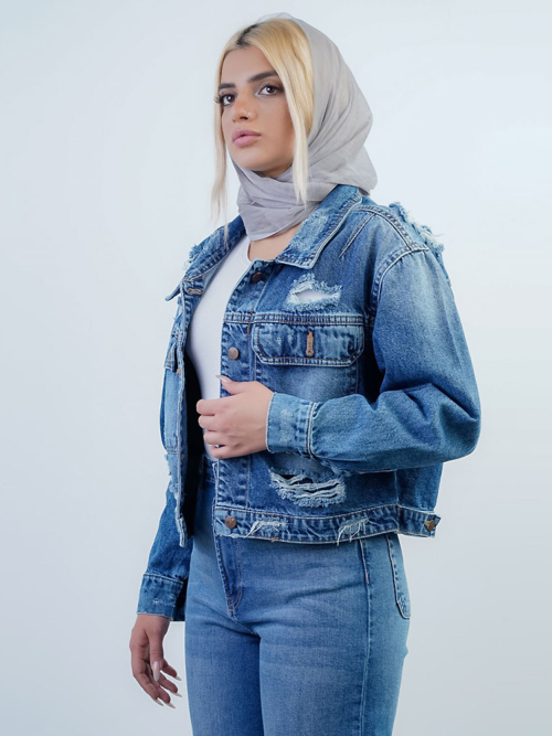 مید کت زنانه جین کلاسیک کد 14623 - Image 3