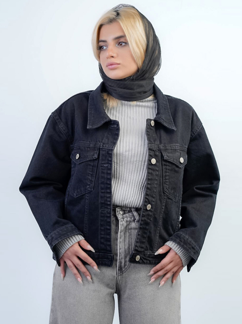 مید کت زنانه جین مشکی کد 14854