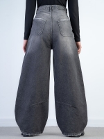 شلوار جین ژفم قد 110 مشکی کد 19805 - Image 2