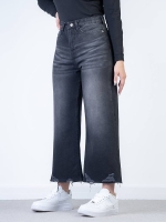 شلوار جین بگ قد 90 مشکی دمپا کات کد 19860 - Image 2