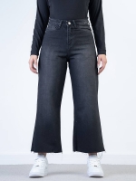 شلوار جین بگ قد 90 مشکی دمپا کات  کد 20531 - Image 3