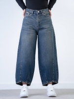 شلوار جین بگ برمودا قد 90 کد 21039