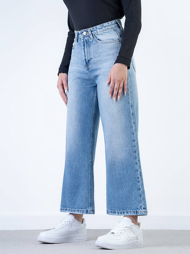 21125-(1) شلوار جین بگ دم پا قد 90 کد 21125 - Image 1