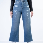 شلوار جین بگ قد 90 دمپا کات کد 21306