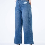 شلوار جین  بگ قد 90 دمپا کات  کد 21307