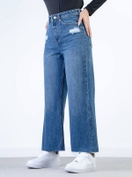 شلوار جین  بگ قد 90 دمپا کات  کد 21307