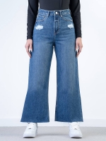 شلوار جین  بگ قد 90 دمپا کات  کد 21307 - Image 3