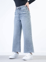 شلوار جین بگ قد 90 دمپا کات کد 21310 - Image 3