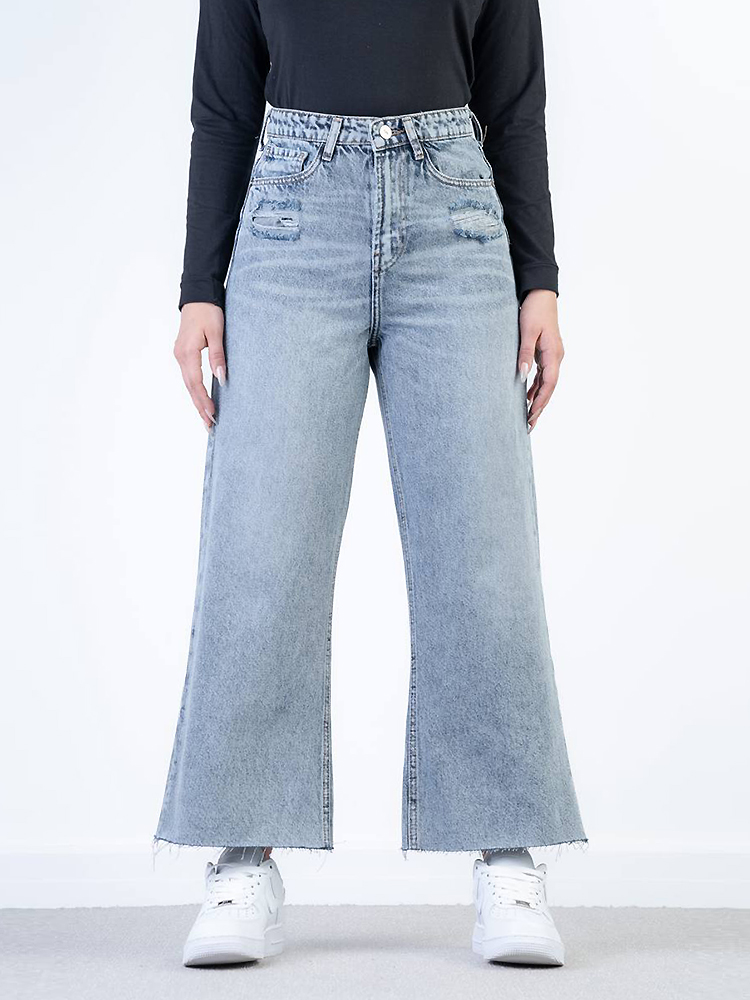 21310-(3) شلوار جین بگ قد 90 دمپا کات کد 21310 - Image 1