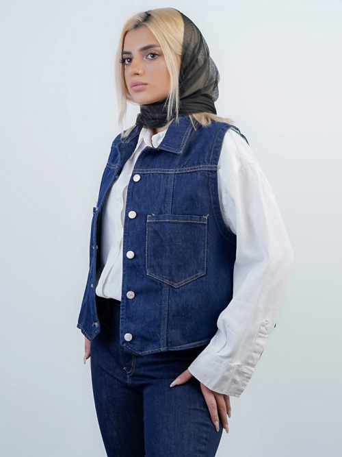 کت وست زنانه جین کد 21468 - Image 3