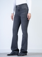 شلوار جین بوت کات قد 110 کش مشکی کد 21471 - Image 2