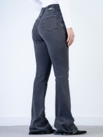 شلوار جین بوت کات قد 110 کش مشکی کد 21471 - Image 3