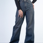 شلوار جین  بگ قد 110 دمپا بشکاف  کد 21572