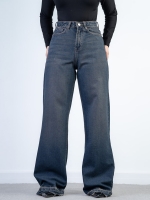 شلوار جین  بگ قد 110 دمپا بشکاف  کد 21572 - Image 4