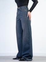شلوار جین  بگ قد 110 دمپا بشکاف  کد 21572 - Image 3