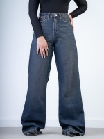 شلوار جین بگ قد 110 دمپا بشکاف کد 21573