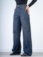 شلوار جین بگ قد 110 دمپا بشکاف کد 21573 - Image 3