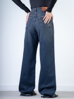 شلوار جین بگ قد 110 دمپا بشکاف کد 21573 - Image 2