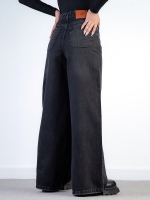 شلوار جین شافل قد 110 مشکی  کد 21615 - Image 2