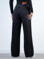 شلوار جین بگ قد 110 مشکی  کد 21638 - Image 2