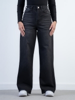 شلوار جین بگ قد 110 مشکی  کد 21638 - Image 3