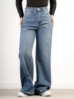 شلوار جین بگ قد 110 دمپا بشکاف کد 21671