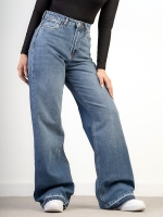 شلوار جین بگ قد 110 دمپا بشکاف کد 21671 - Image 3