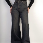 شلوار جین شافل قد 110 کمر اریب کد 21687