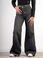 شلوار جین شافل قد 110 کمر اریب کد 21687 - Image 3