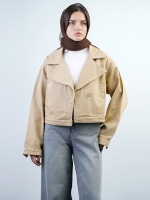 کت کراپ گلدن یقه انگلیسی کد 63041 - Image 2