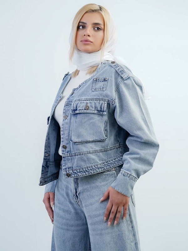 کراپ کت جین میلیتری کد 93062 - Image 2