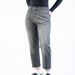 شلوار جین استریت قد 90 دمپا کات مشکی کد 130702