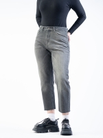 شلوار جین استریت قد 90 دمپا کات مشکی کد 130702