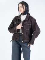 مید کت کتان قهوه ای کد 15182