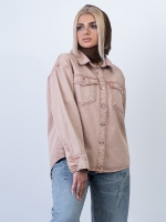 شومیز جین گلبهی روشن کد 15249 - Image 4