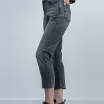 شلوار جین استریت قد 90 دمپا کات مشکی کد 19402