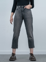 شلوار جین استریت قد 90 دمپا کات مشکی کد 19402 - Image 2