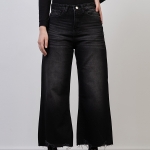 شلوار جین بگ قد 90 مشکی دمپا کات کد 19861