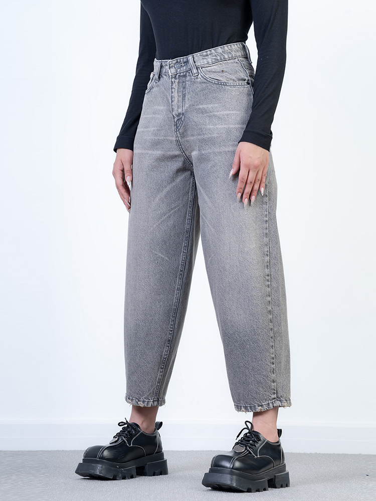 19939 (4) شلوار جین بالن قد 90 طوسی کد 19939 - Image 1