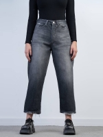 شلوار جین رگولار قد 90 مشکی کد 20395 - Image 3