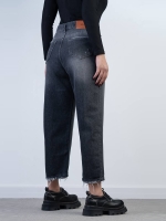 شلوار جین رگولار قد 90 مشکی کد 20395 - Image 2